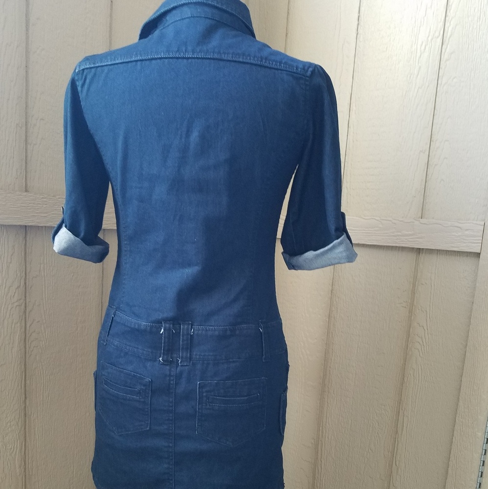 Max Rave Denim Mini Dress - Picture 3 of 5